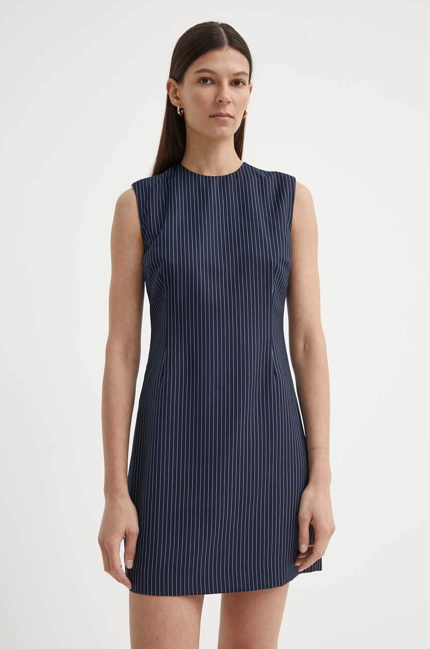 2NDDAY rochie 2ND Jordy - Pinstripe culoarea bleumarin