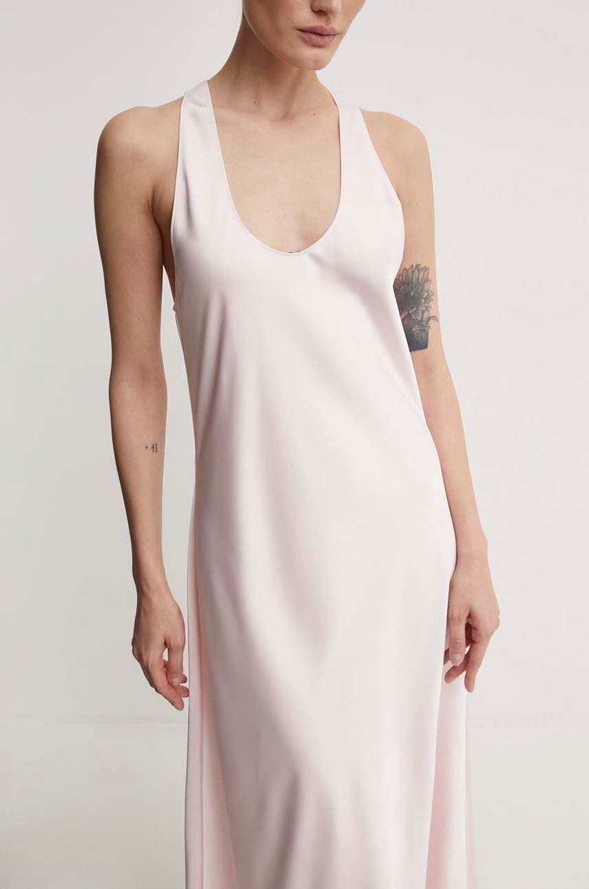 2NDDAY rochie Amalian - Heavy Satin culoarea roz