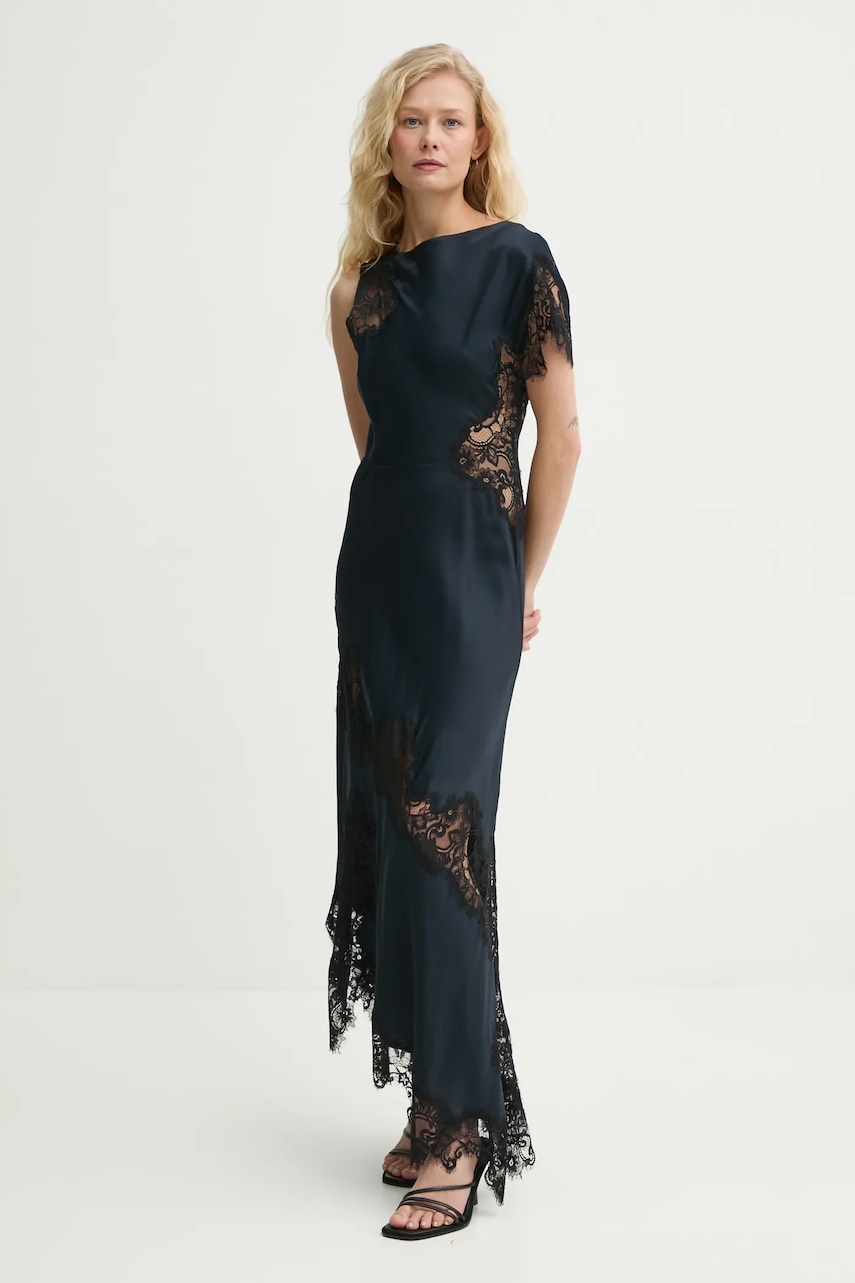 A.L.C. rochie Alessia culoarea bleumarin
