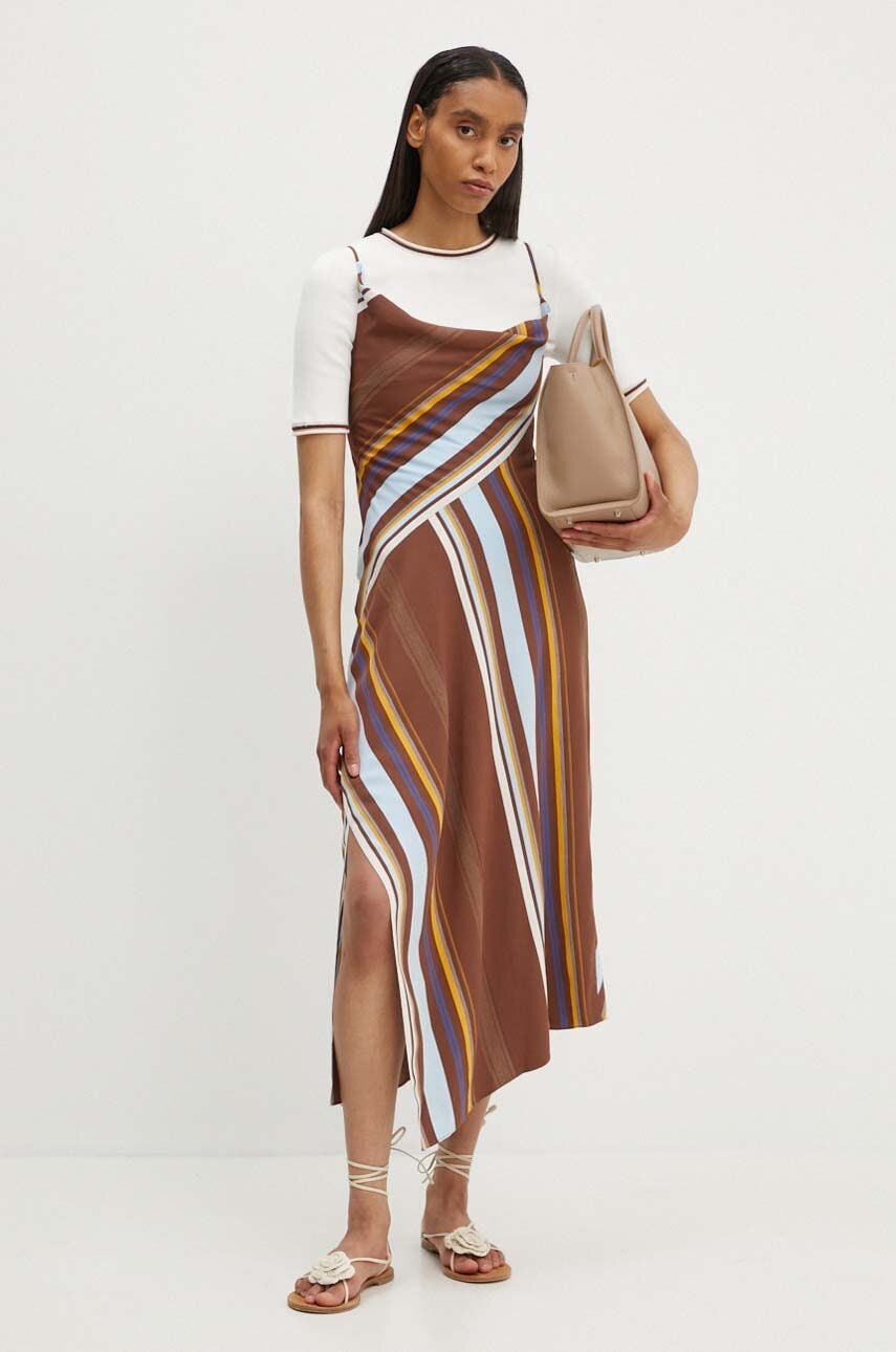 A.L.C. rochie Lauren culoarea maro