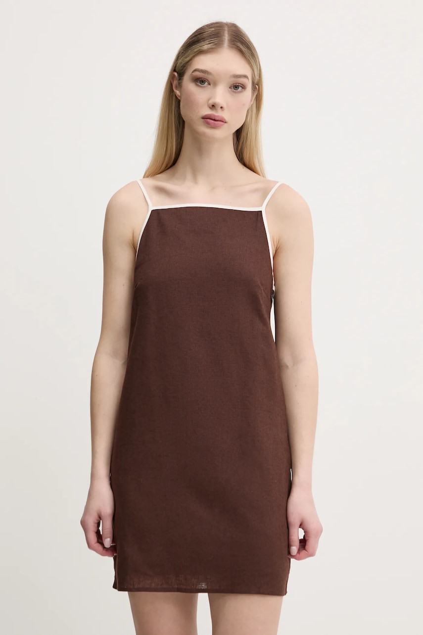 Abercrombie & Fitch rochie din in culoarea maro