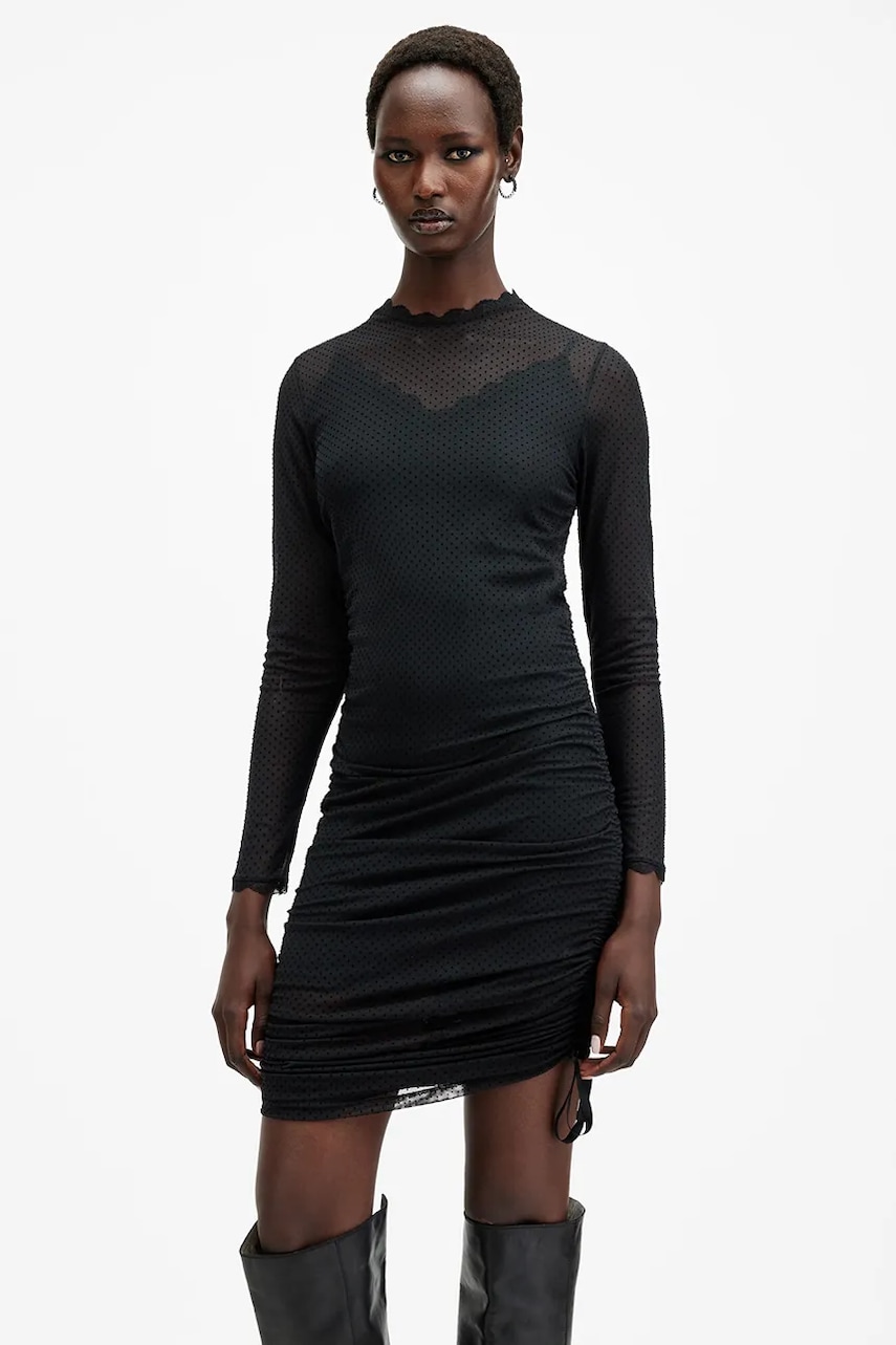 AllSaints rochie ADARA culoarea negru