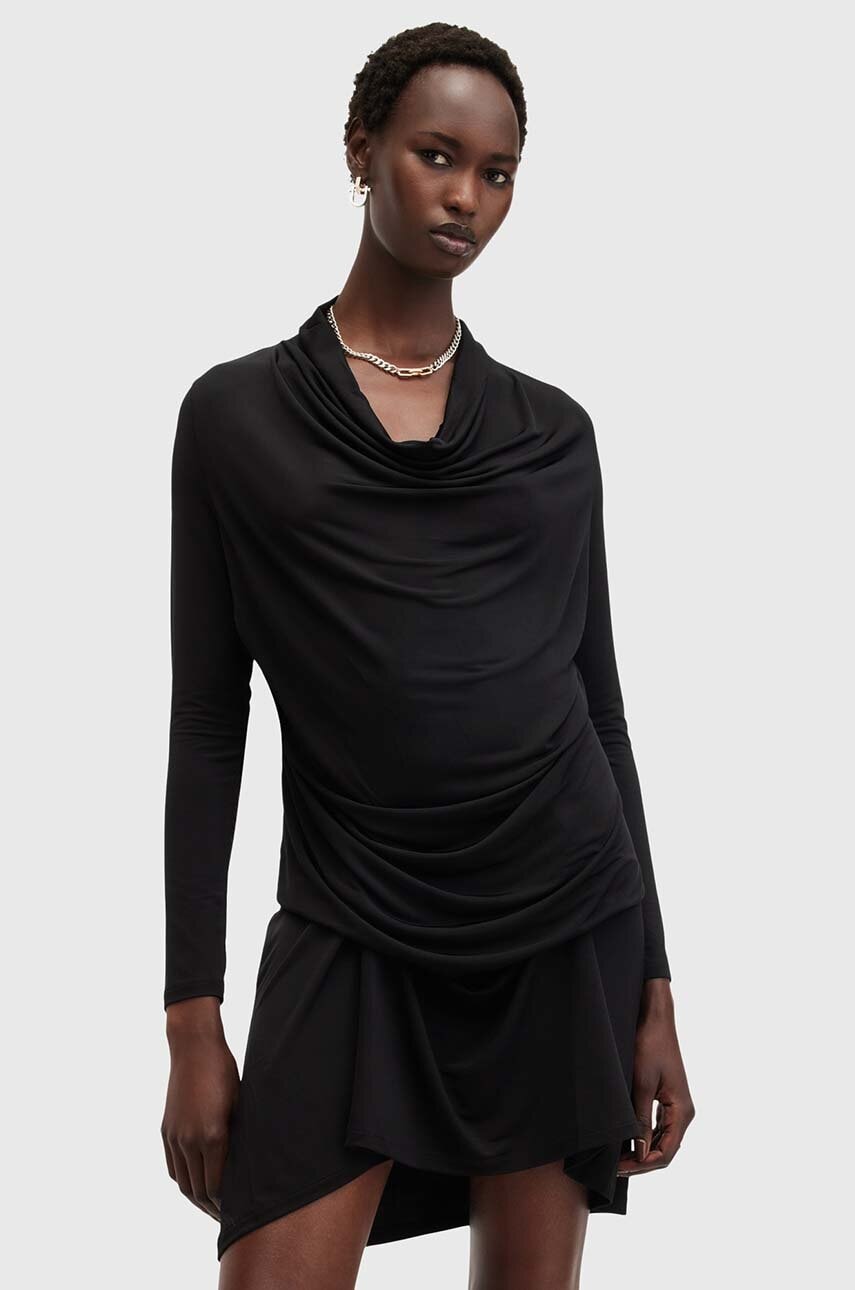 AllSaints rochie AMEI DRESS culoarea negru