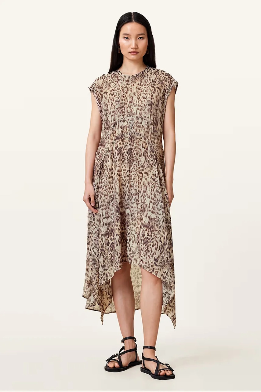 AllSaints rochie ARWEN culoarea bej
