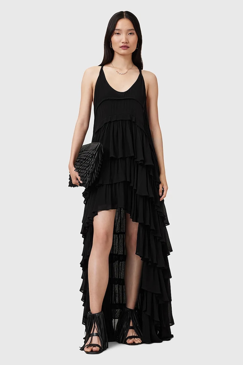 AllSaints rochie CAVARLY culoarea negru