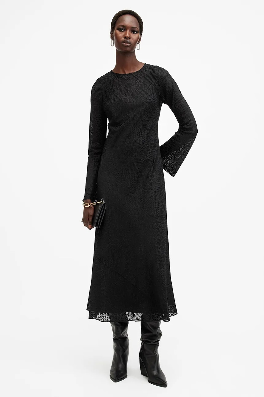 AllSaints rochie JADA culoarea negru
