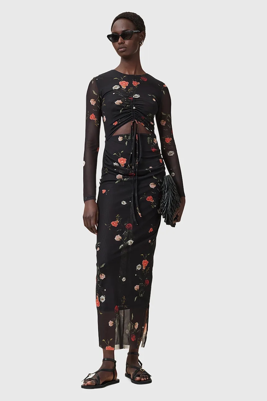 AllSaints rochie KATHY culoarea negru