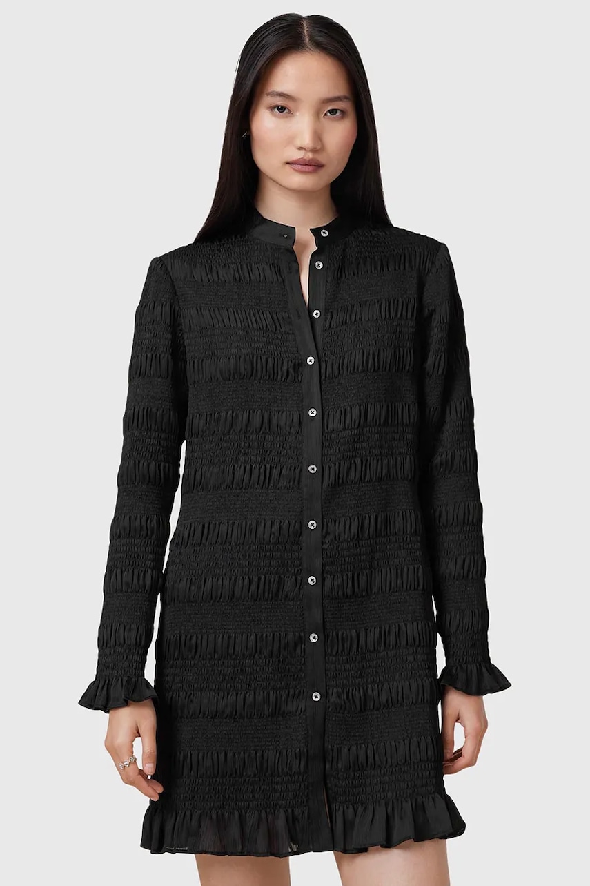AllSaints rochie MEG culoarea negru