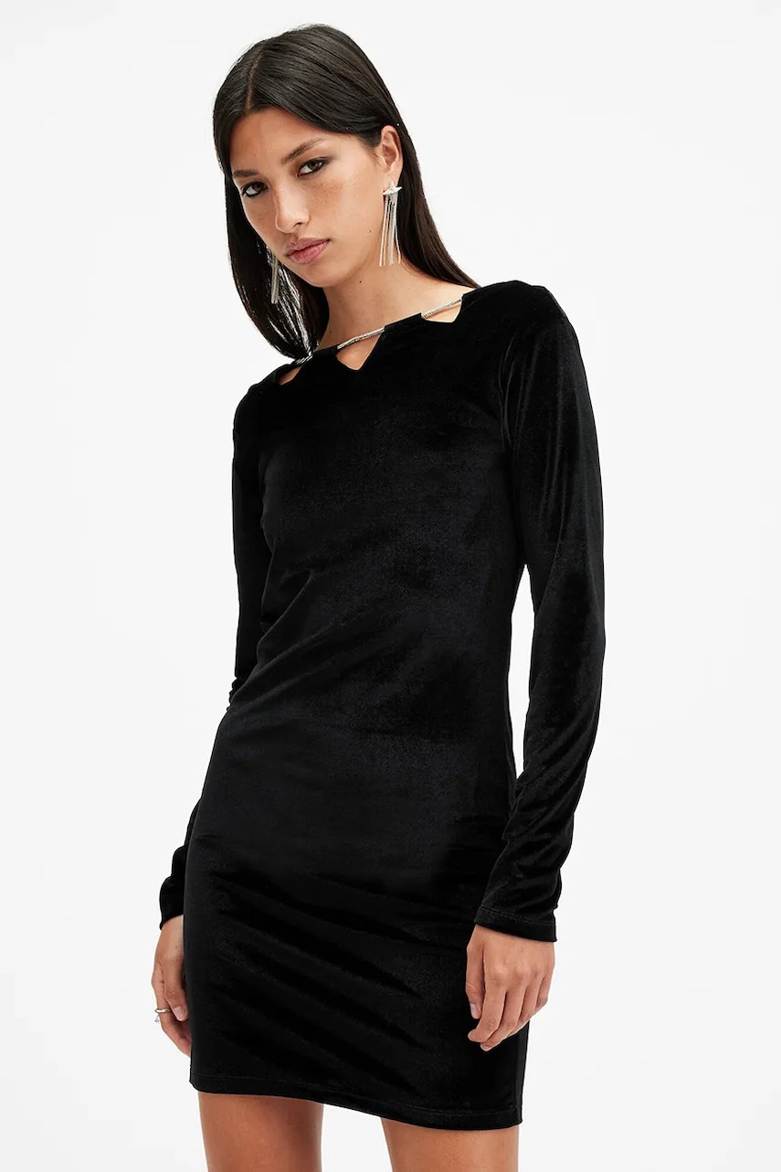 AllSaints rochie REGINA culoarea negru