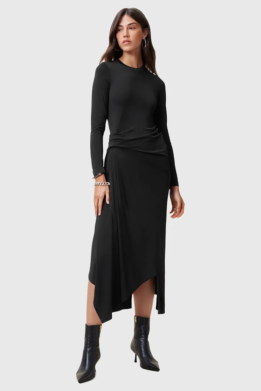 AllSaints rochie RIVI culoarea negru