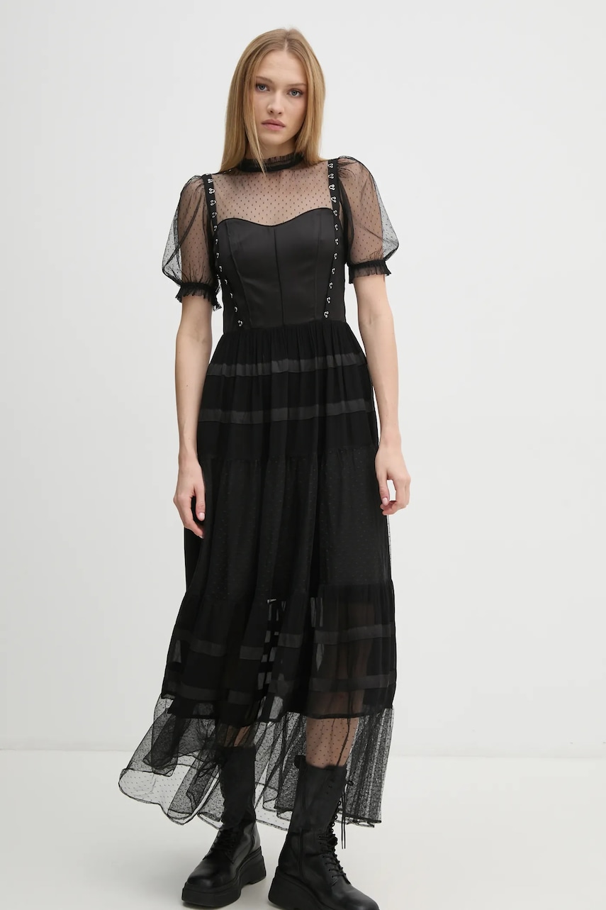 AllSaints rochie RYLA culoarea negru