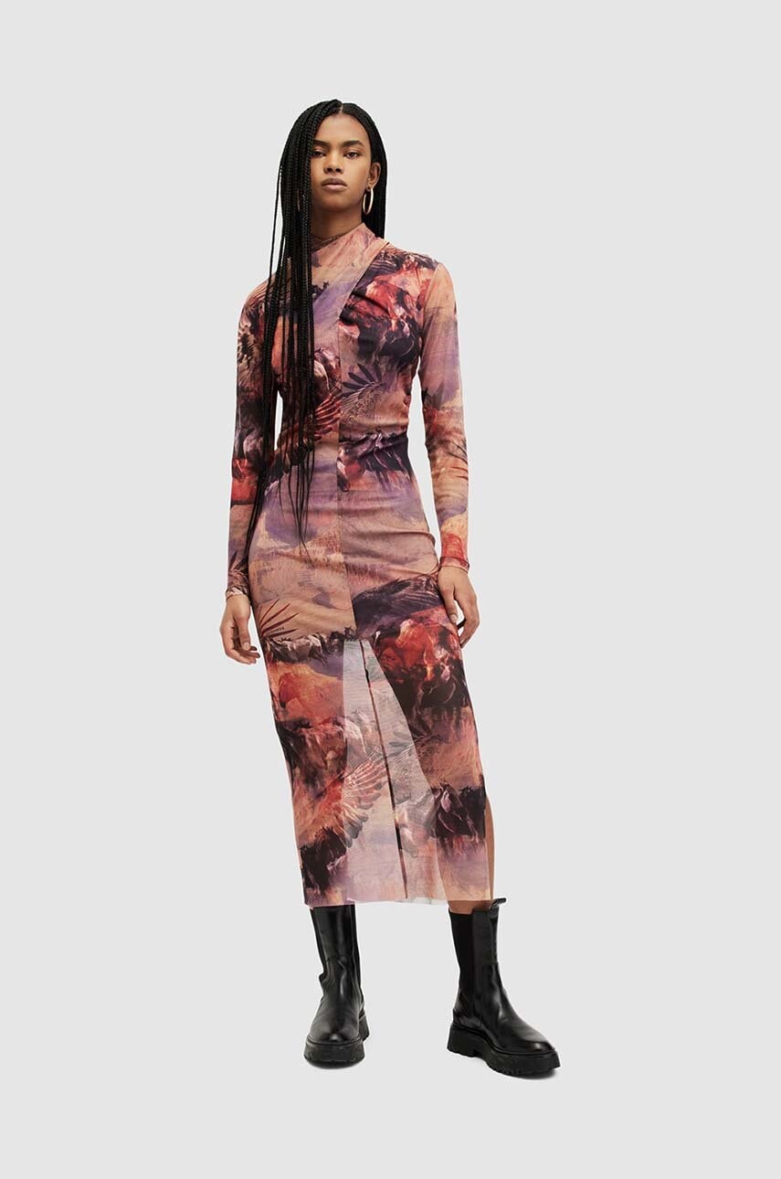 AllSaints rochie TIA COLCA midi