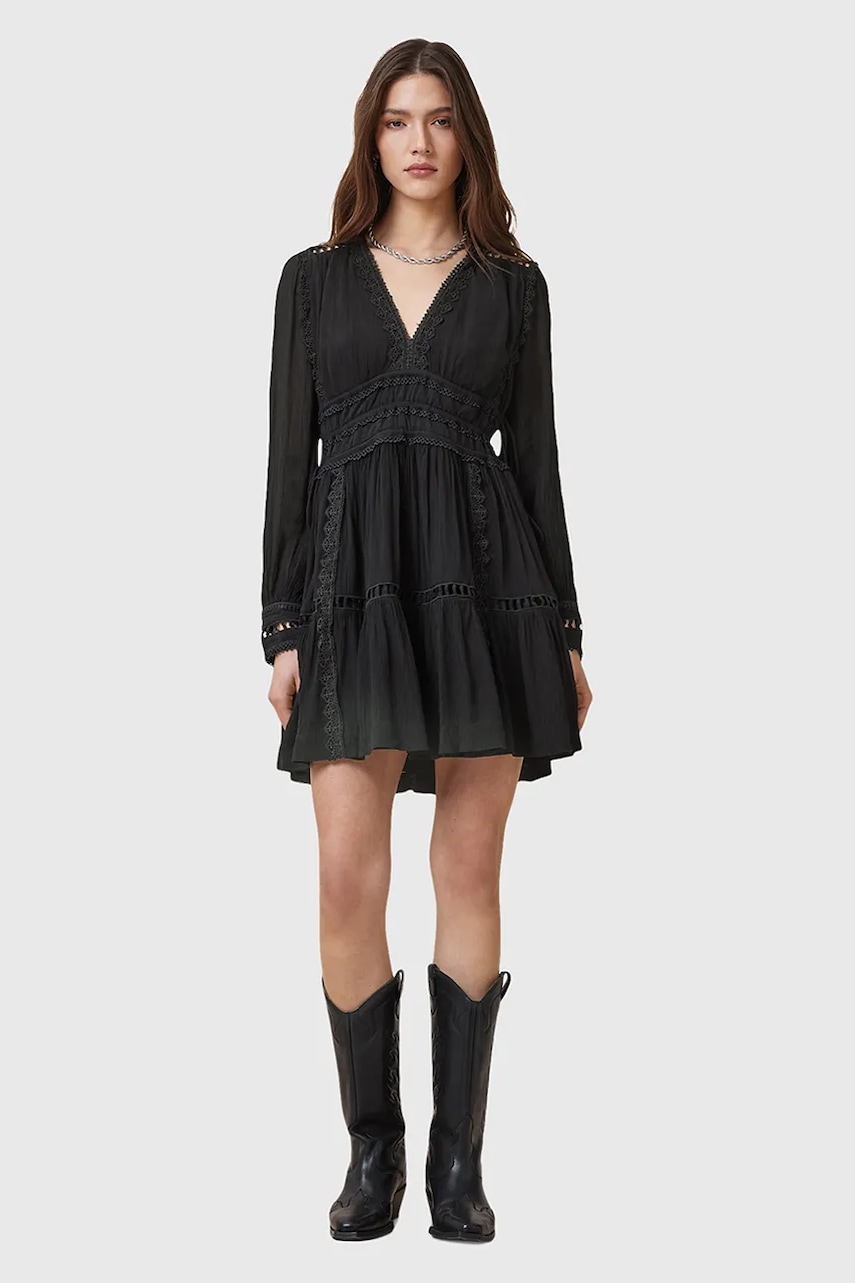 AllSaints rochie XANTHE culoarea negru