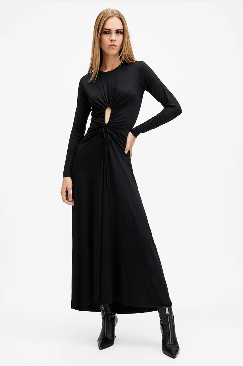 AllSaints rochie XYLIA culoarea negru
