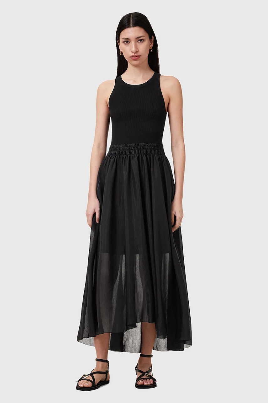 AllSaints rochie ZENIA culoarea negru