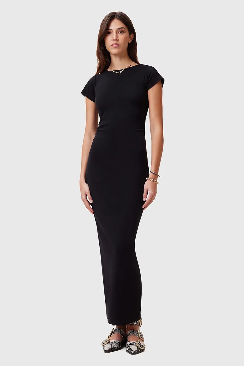 AllSaints rochie din bumbac KATARINA culoarea negru
