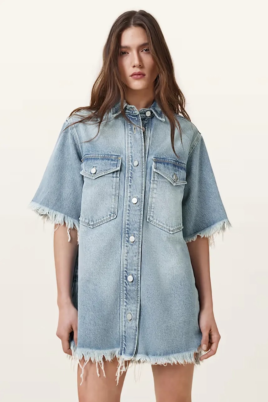 AllSaints rochie din denim FAYE mini