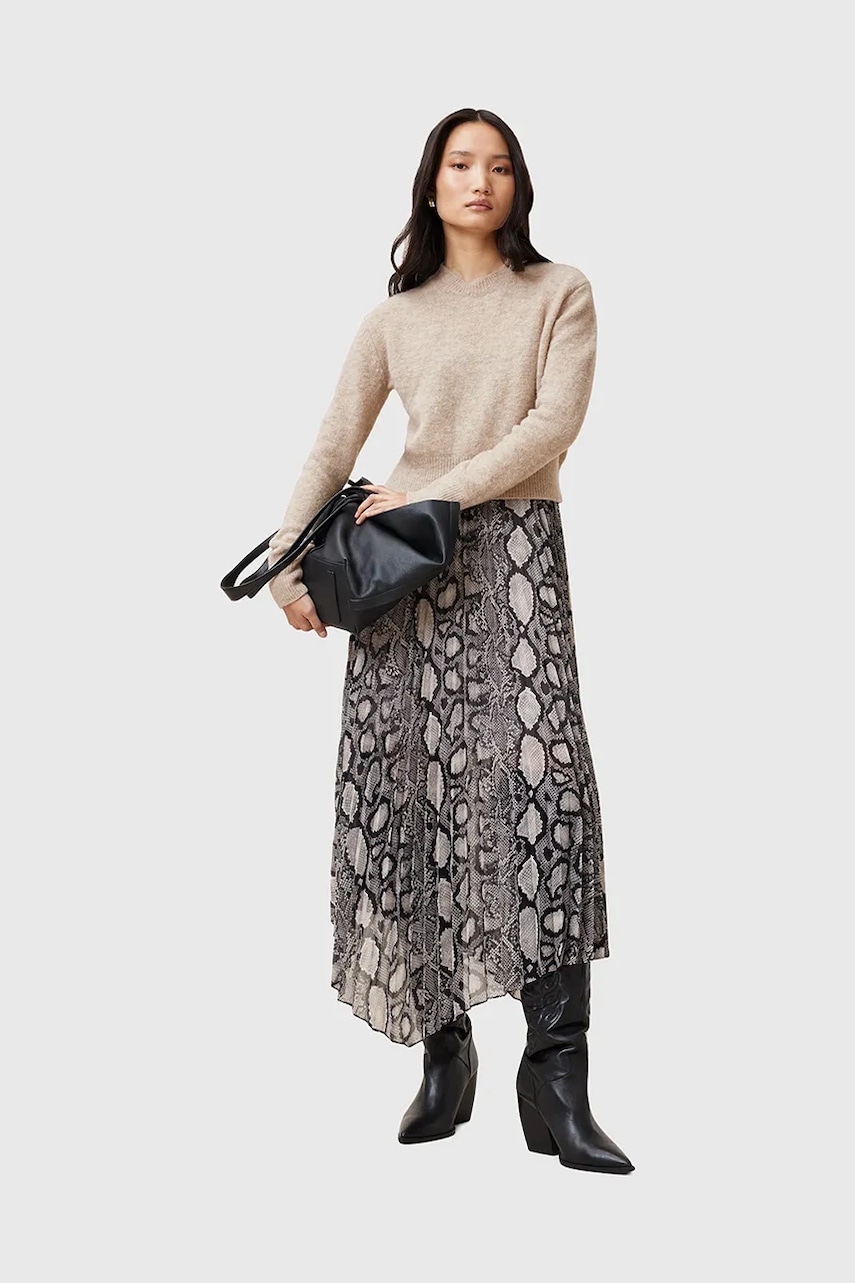AllSaints rochie și pulover de lână DONATELLA midi