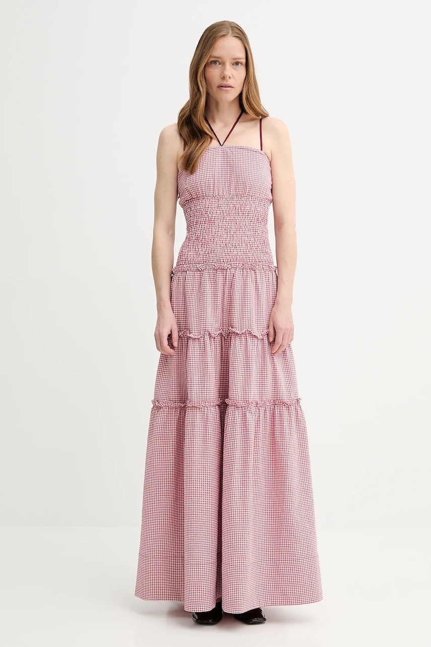 Alohas rochie din bumbac Masami culoarea roz