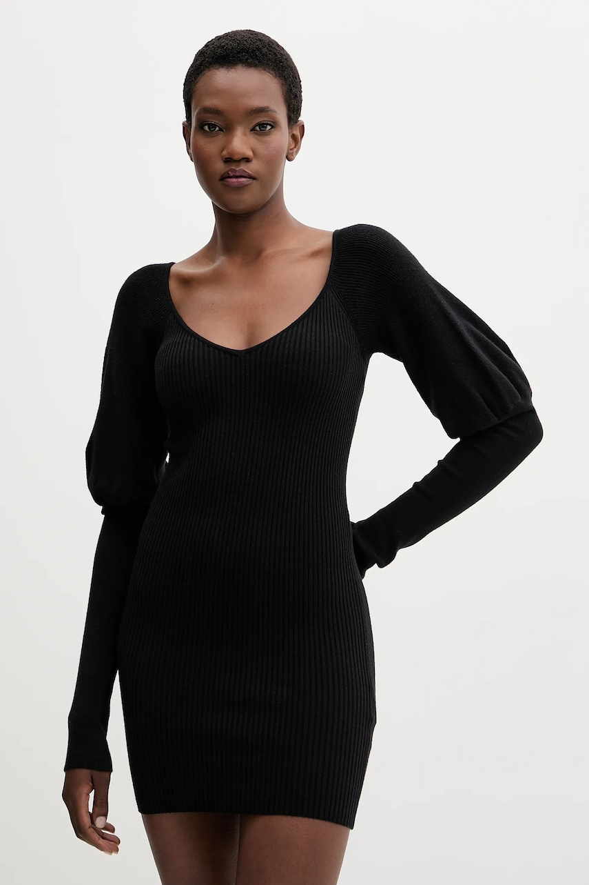 Aniye By rochie din lână culoarea negru