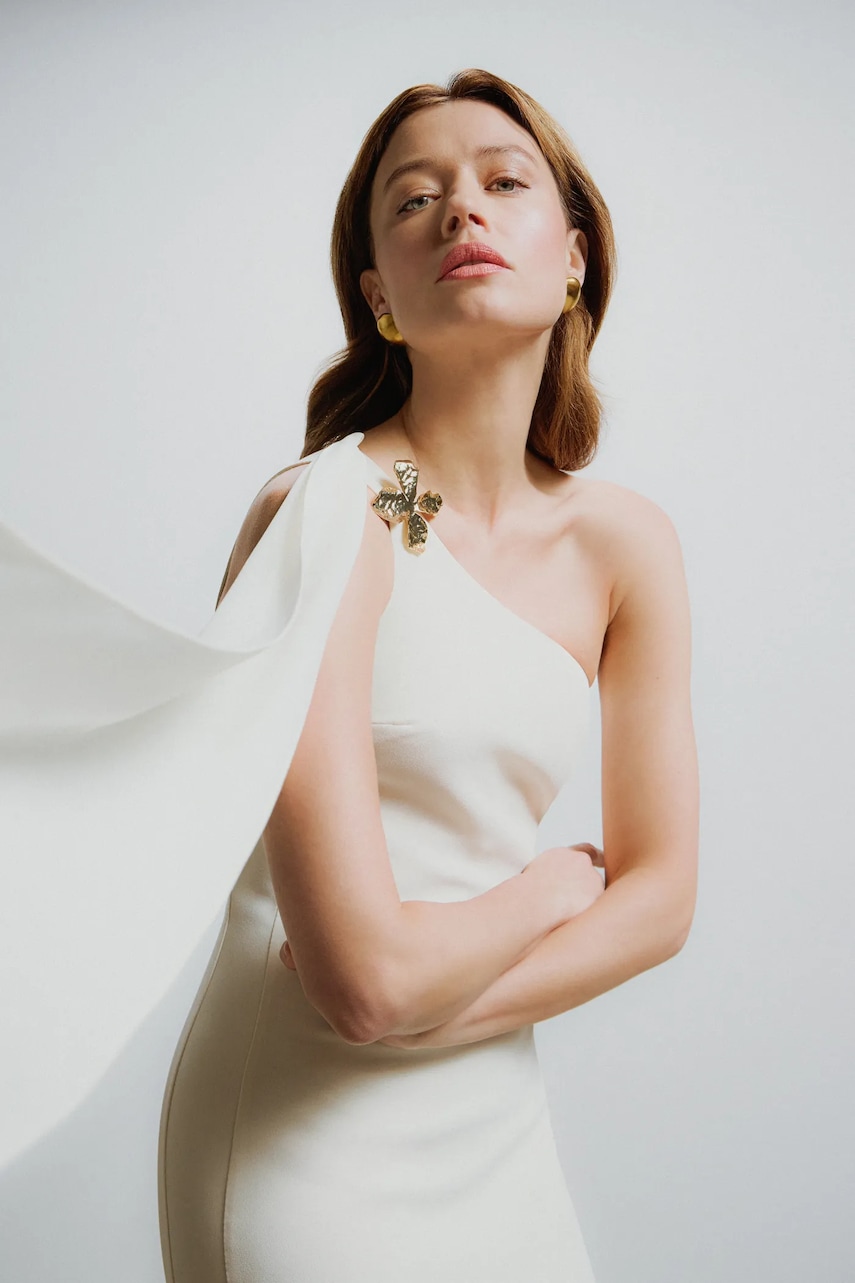 Answear Lab rochie culoarea alb