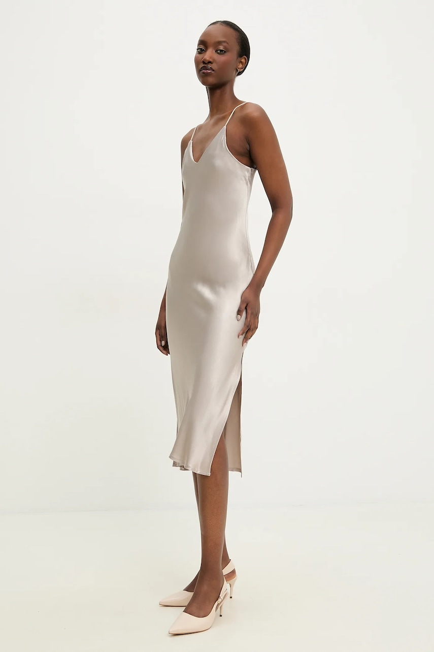 Answear Lab rochie culoarea argintiu