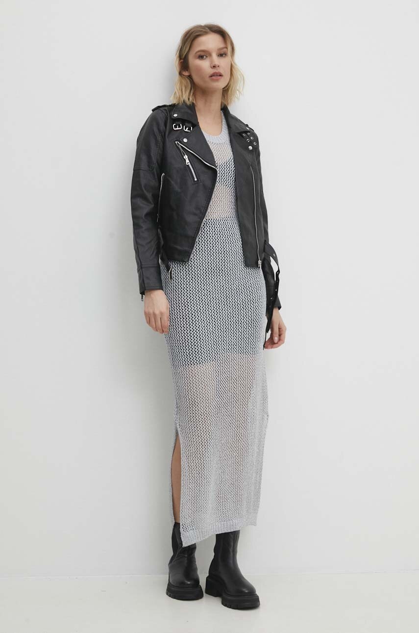Answear Lab rochie culoarea argintiu