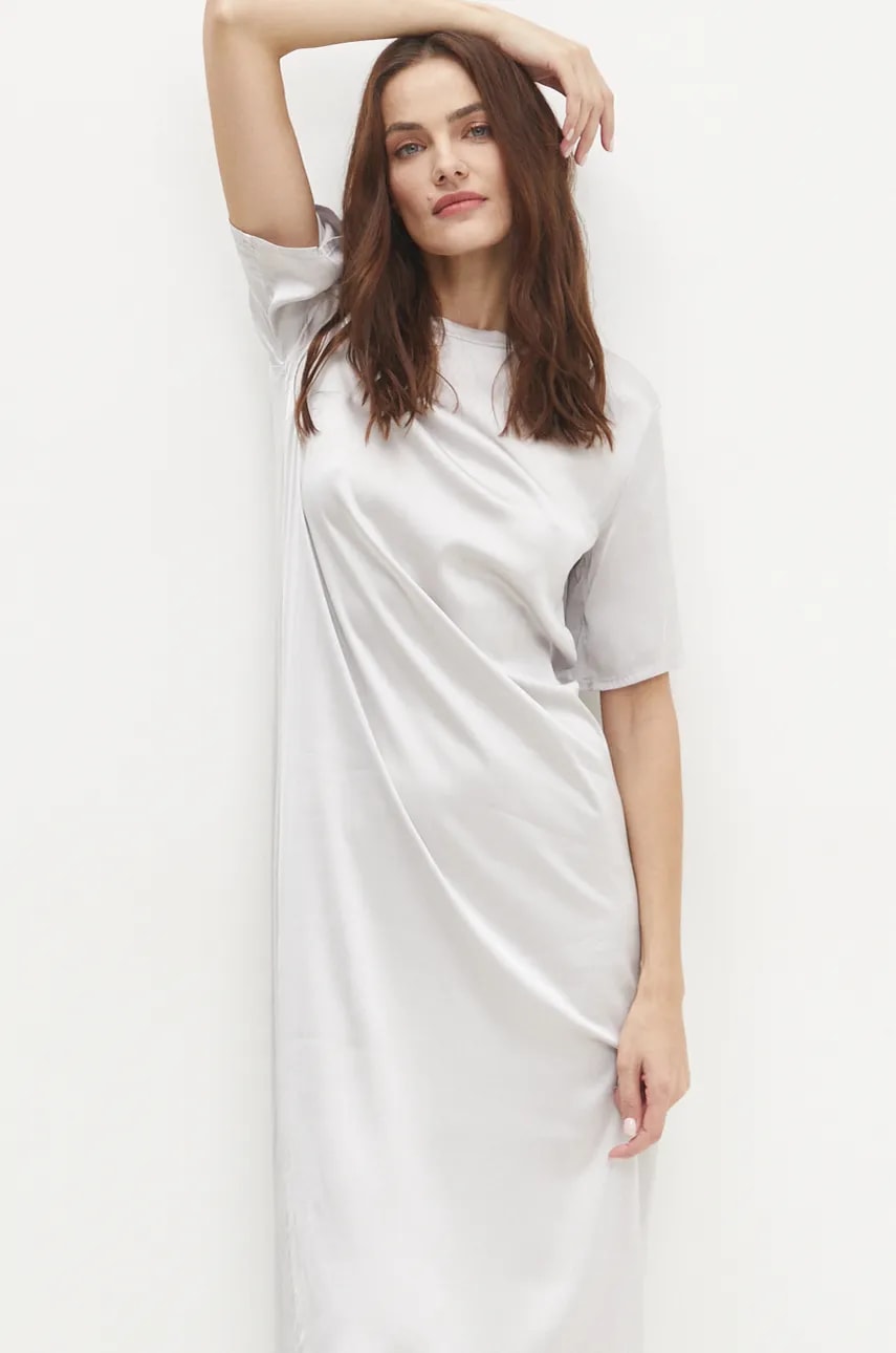 Answear Lab rochie culoarea argintiu