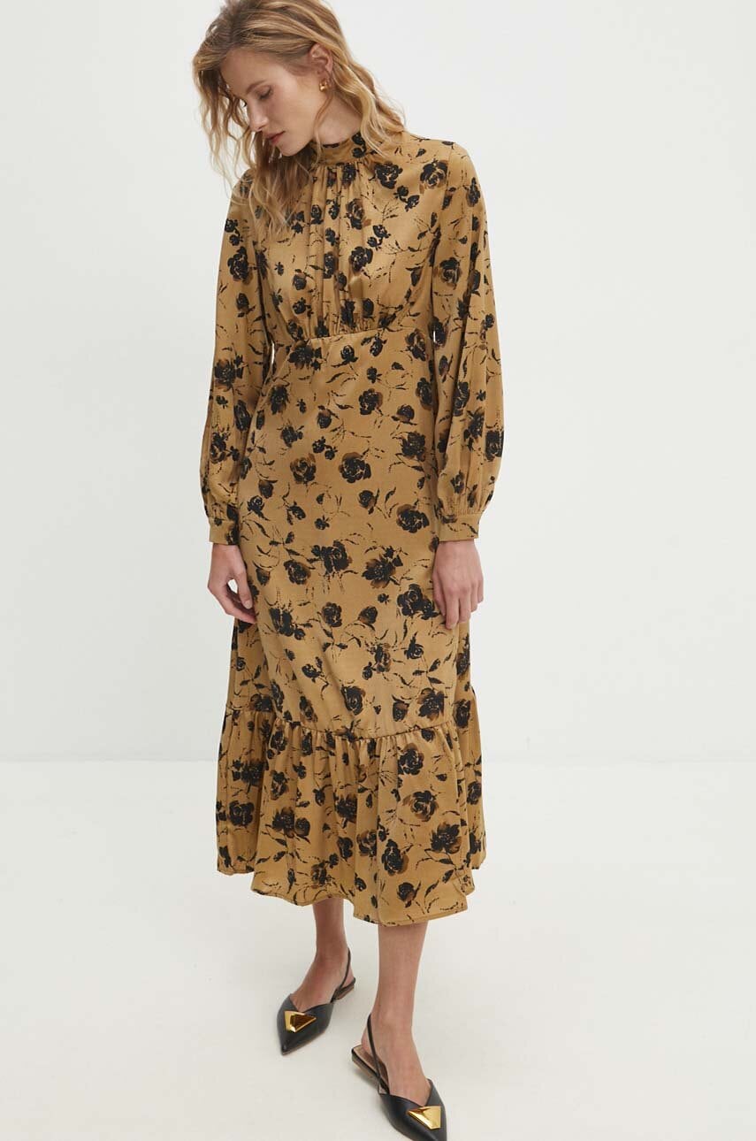 Answear Lab rochie culoarea auriu
