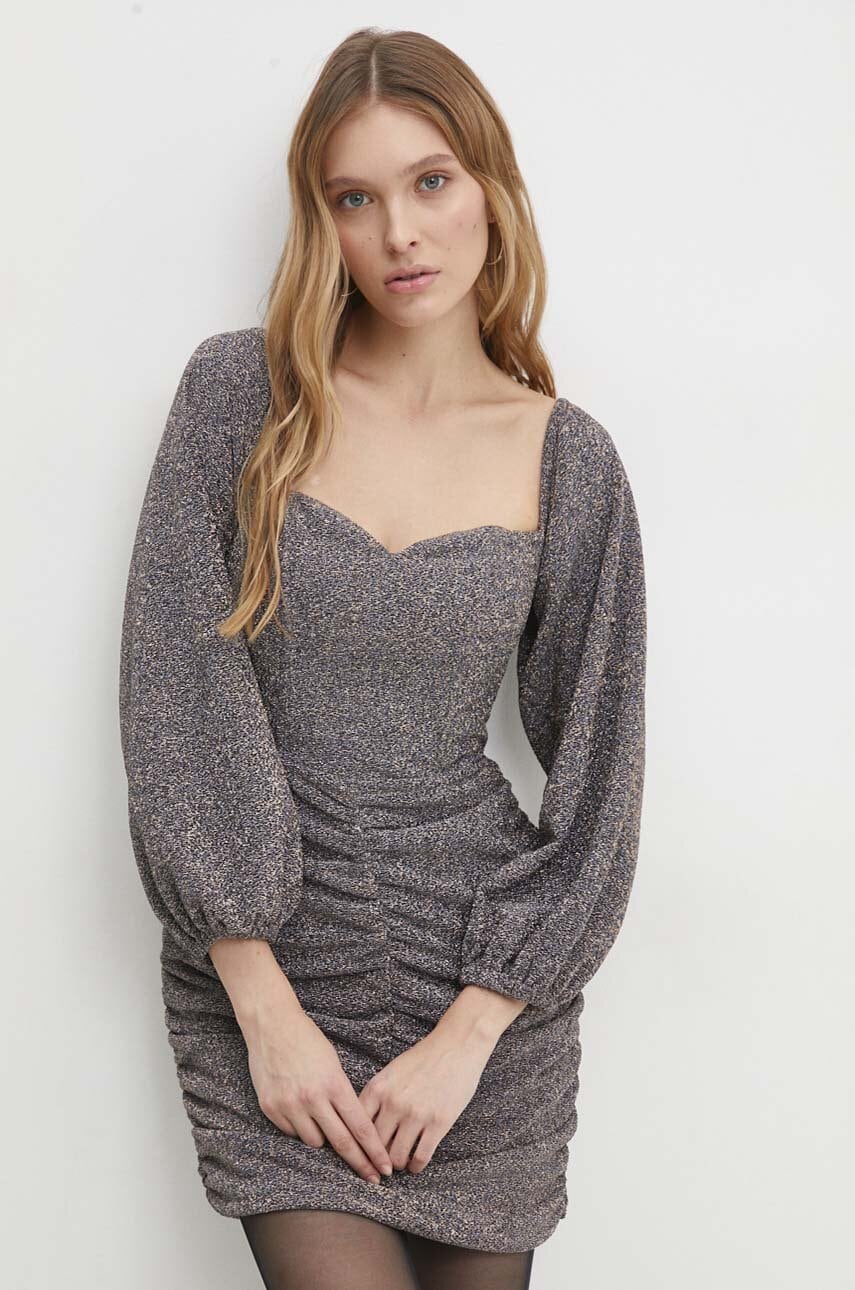 Answear Lab rochie culoarea auriu