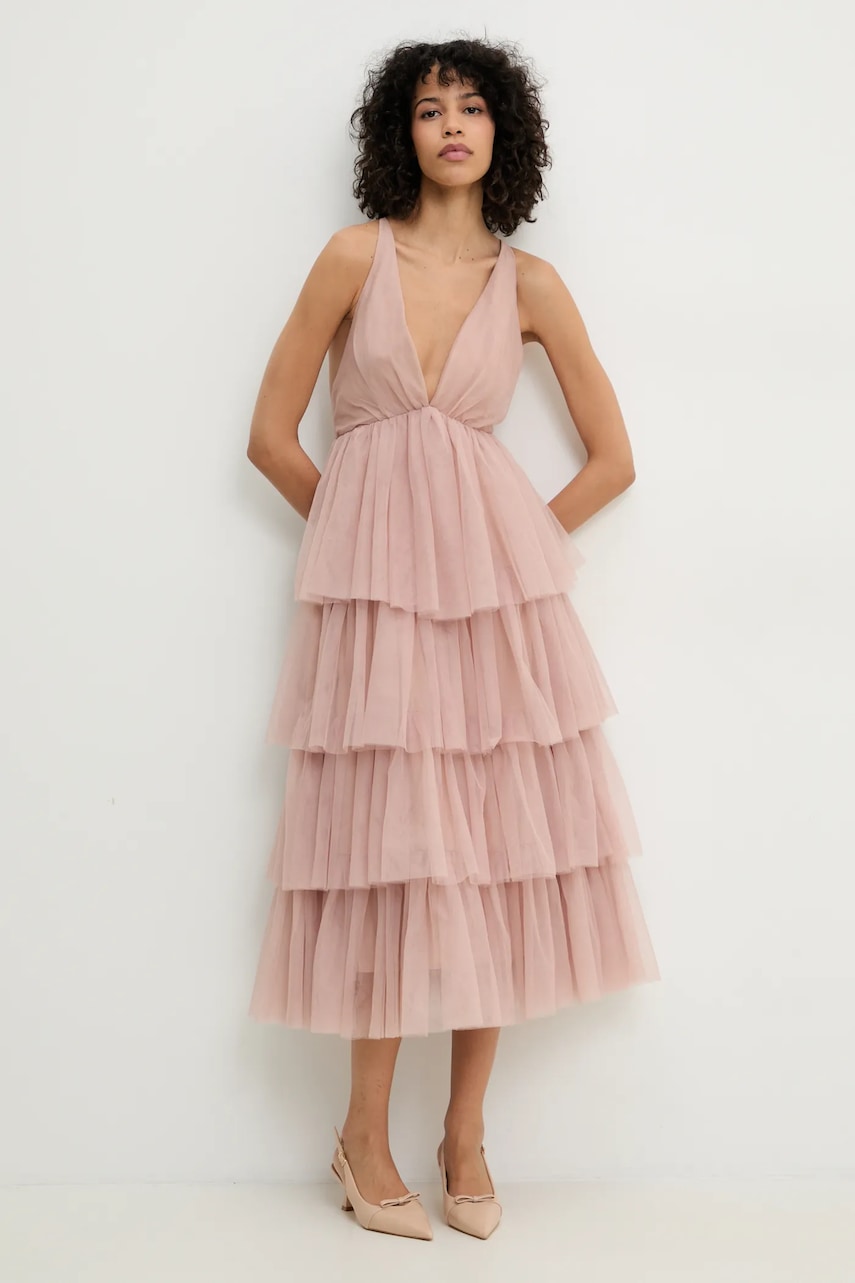 Answear Lab rochie culoarea bej