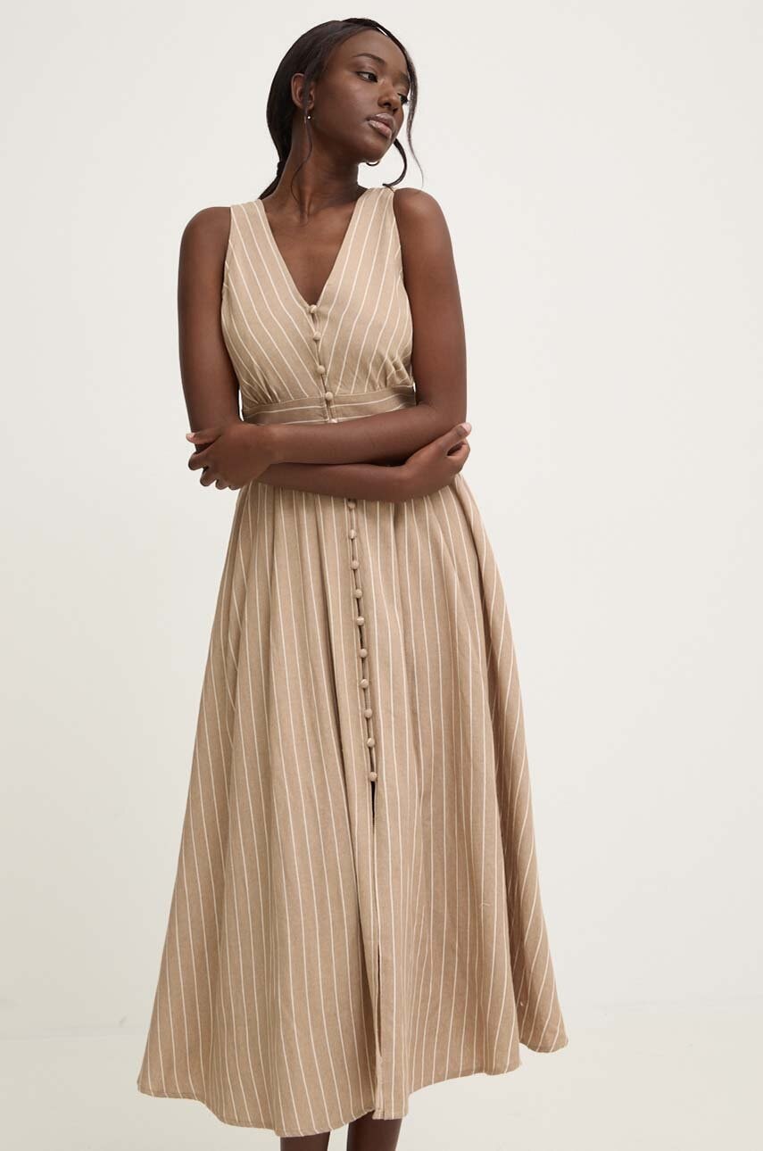 Answear Lab rochie culoarea bej