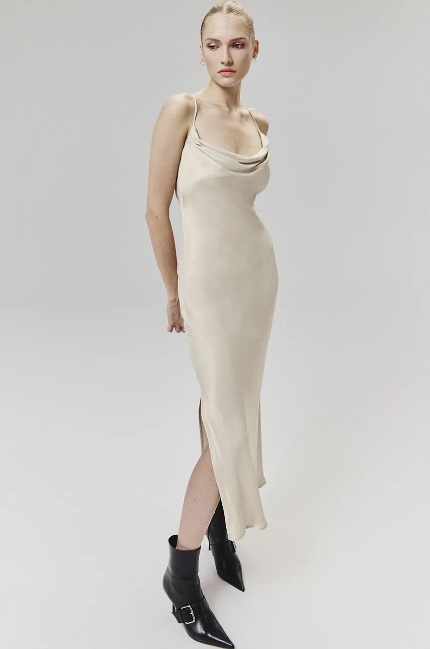 Answear Lab rochie culoarea bej