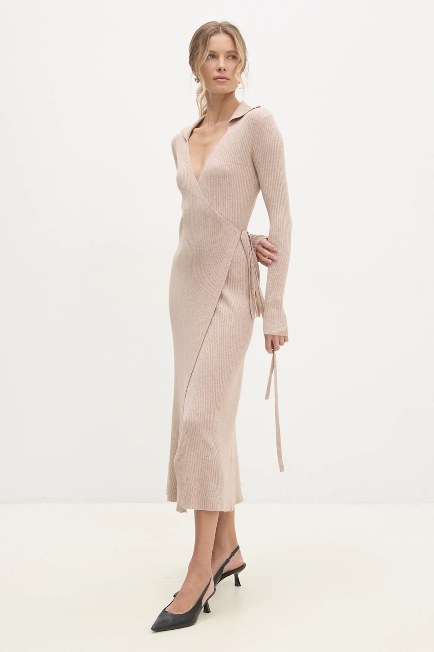 Answear Lab rochie culoarea bej
