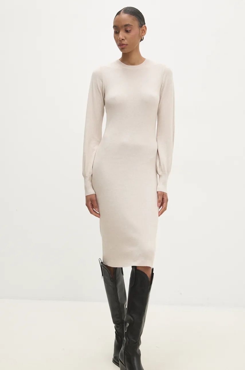 Answear Lab rochie culoarea bej