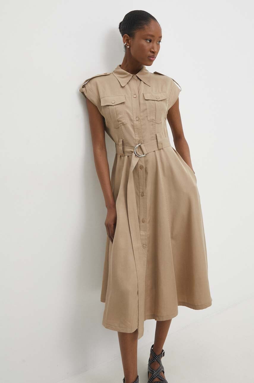 Answear Lab rochie culoarea bej