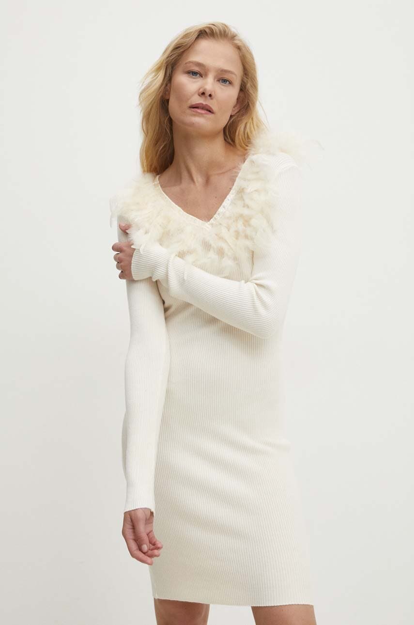 Answear Lab rochie culoarea bej