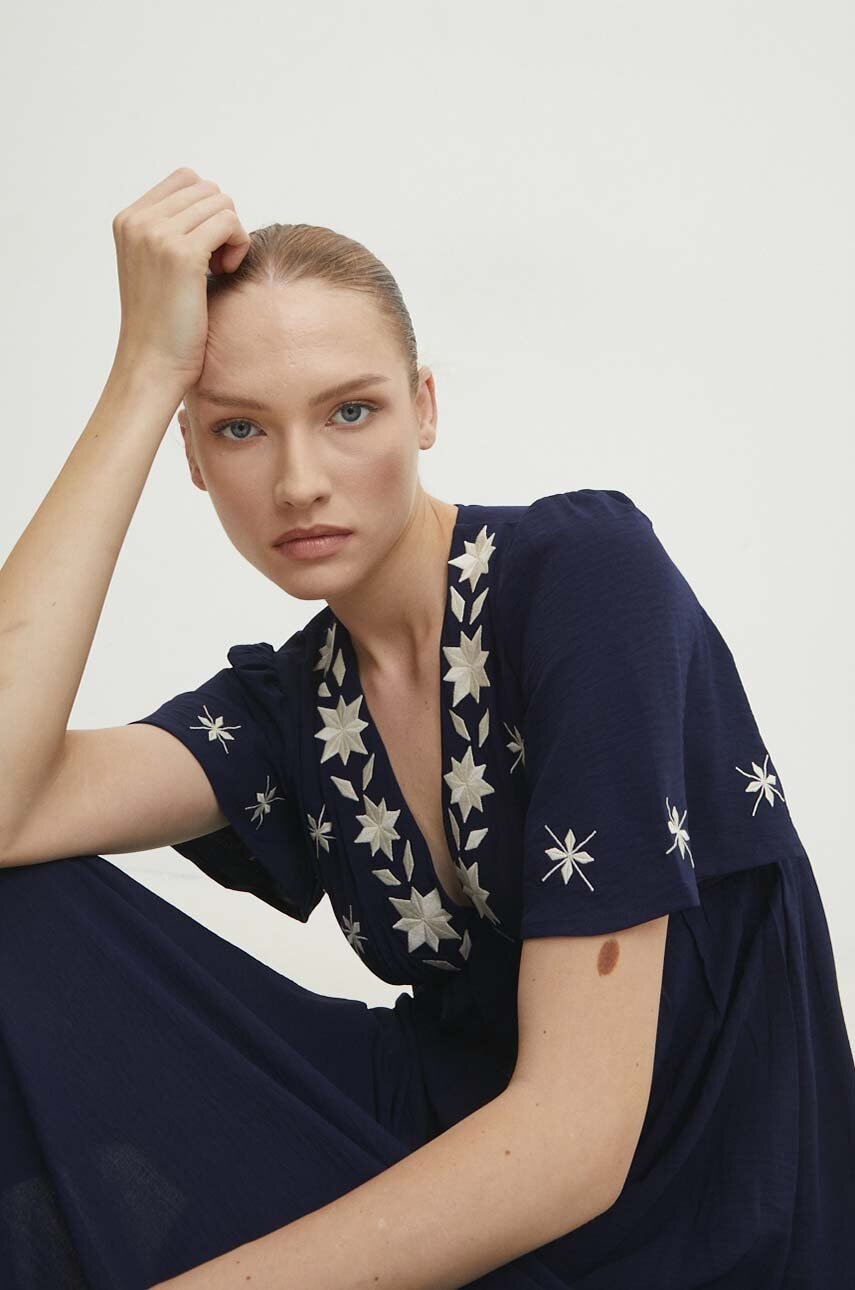 Answear Lab rochie culoarea bleumarin