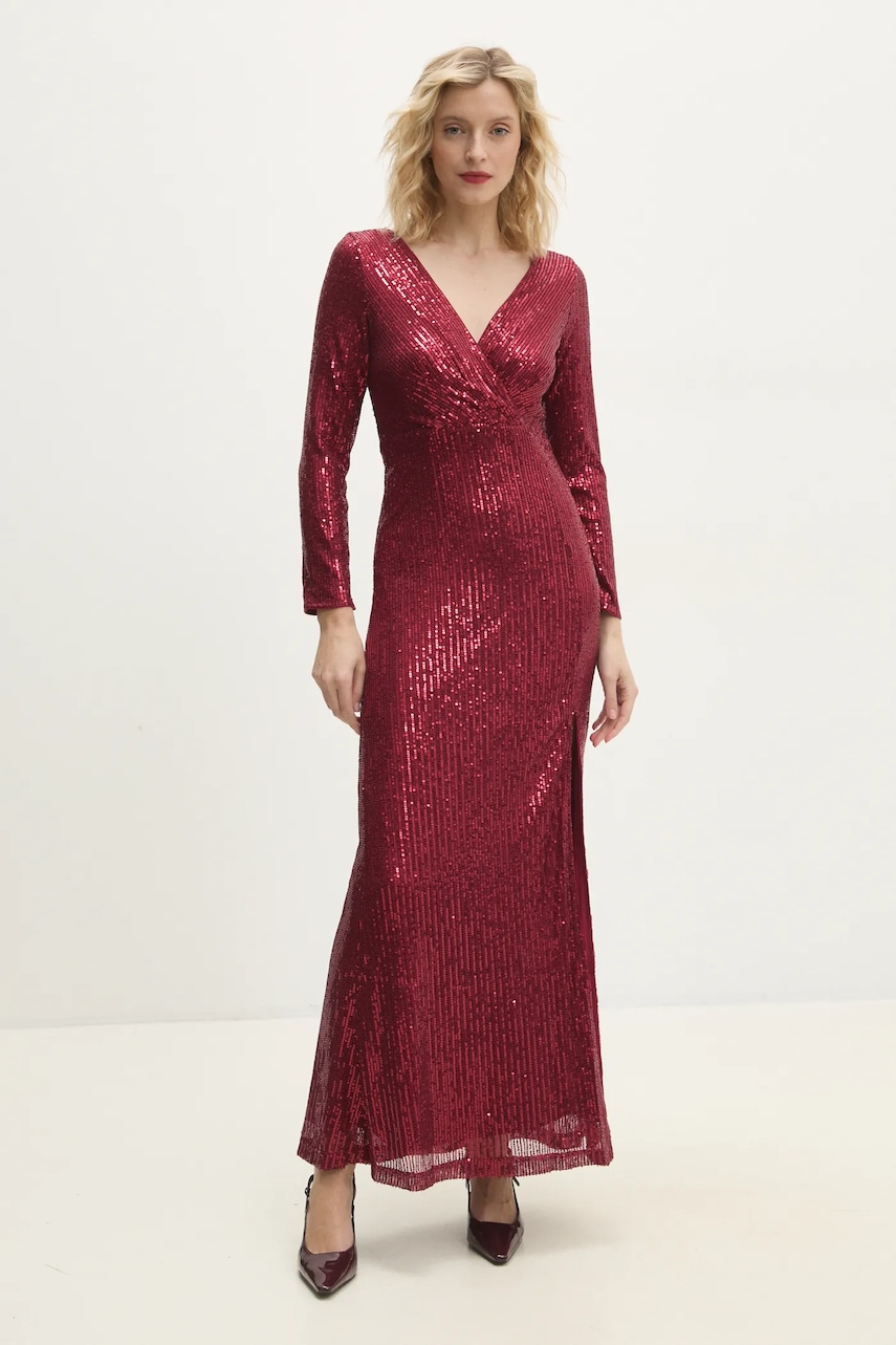 Answear Lab rochie culoarea bordo