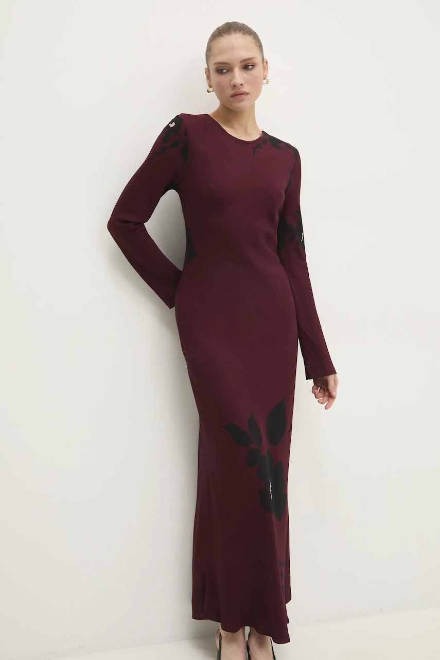 Answear Lab rochie culoarea bordo