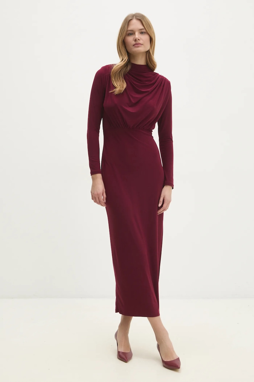 Answear Lab rochie culoarea bordo