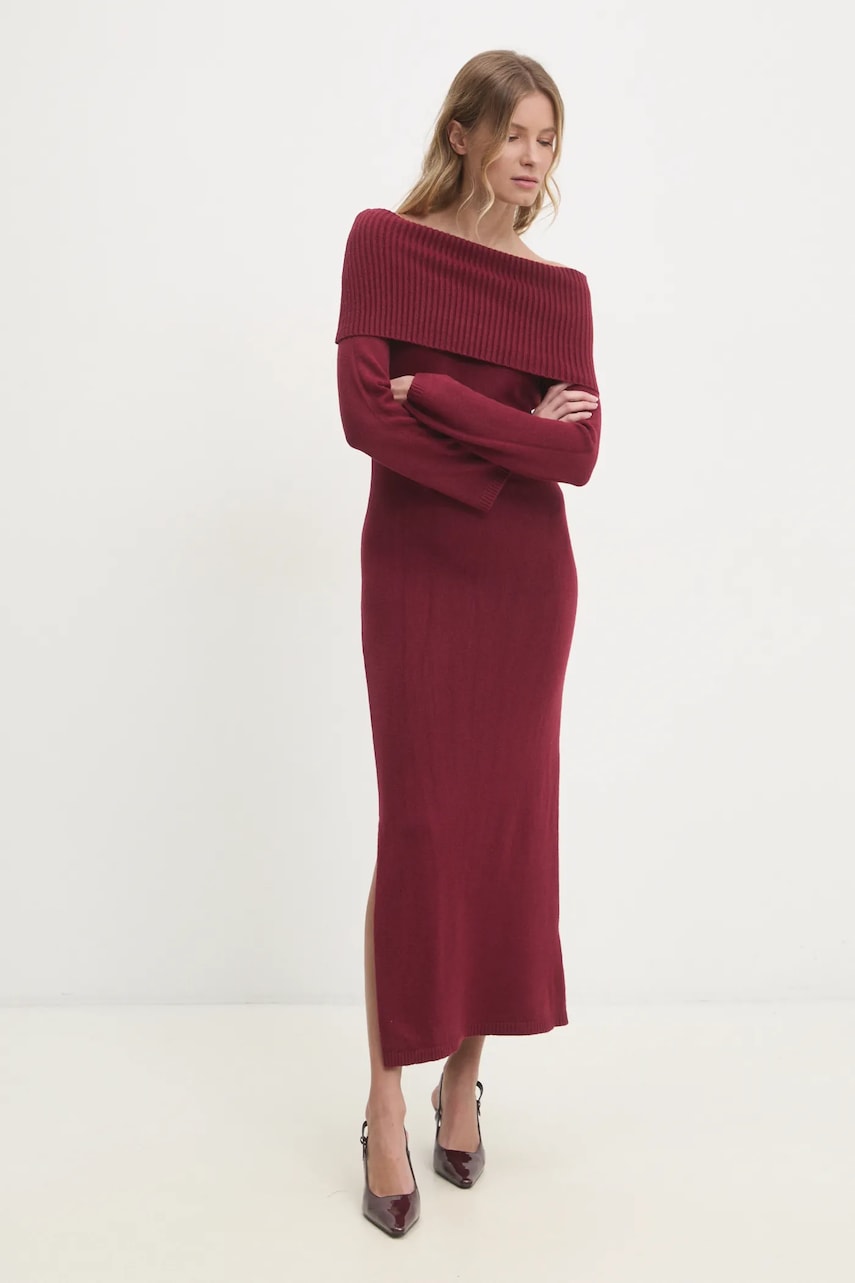 Answear Lab rochie culoarea bordo