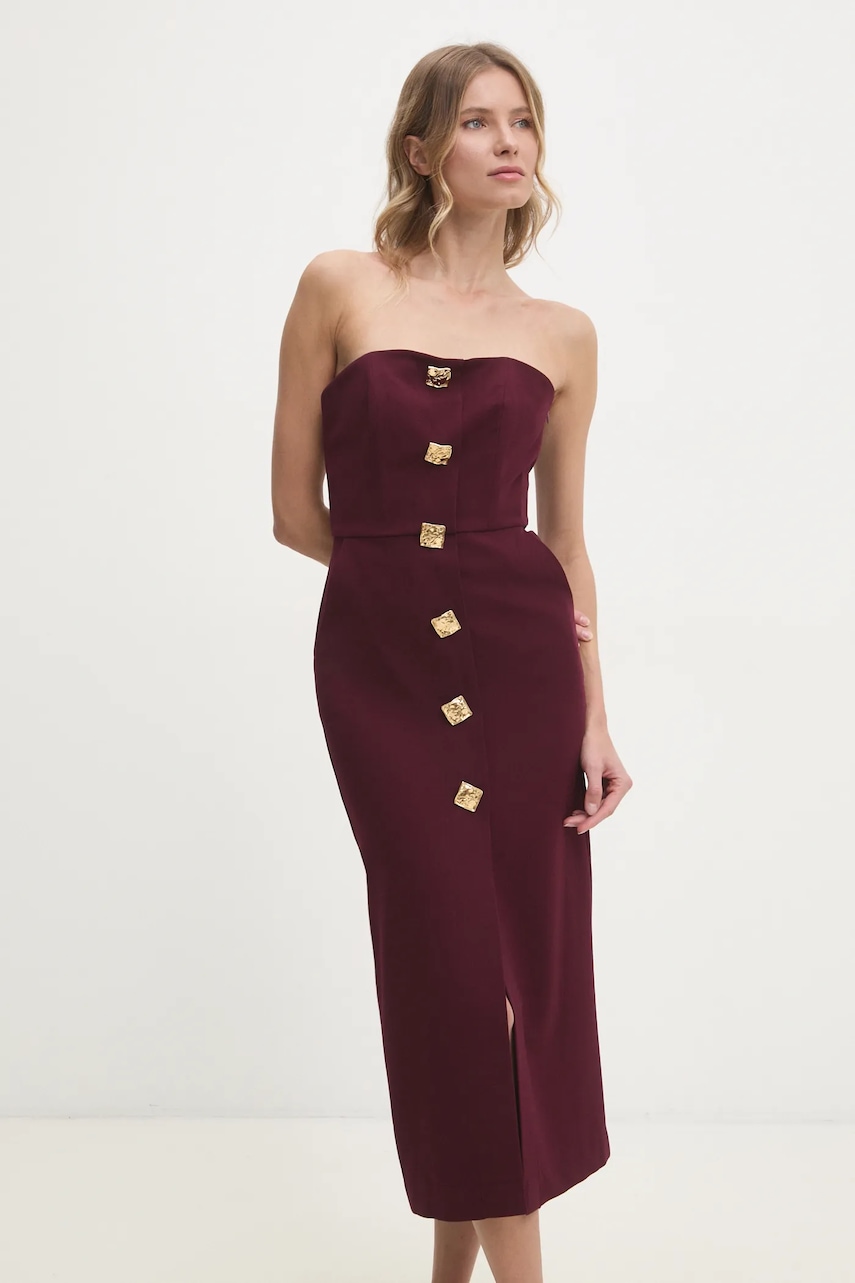 Answear Lab rochie culoarea bordo