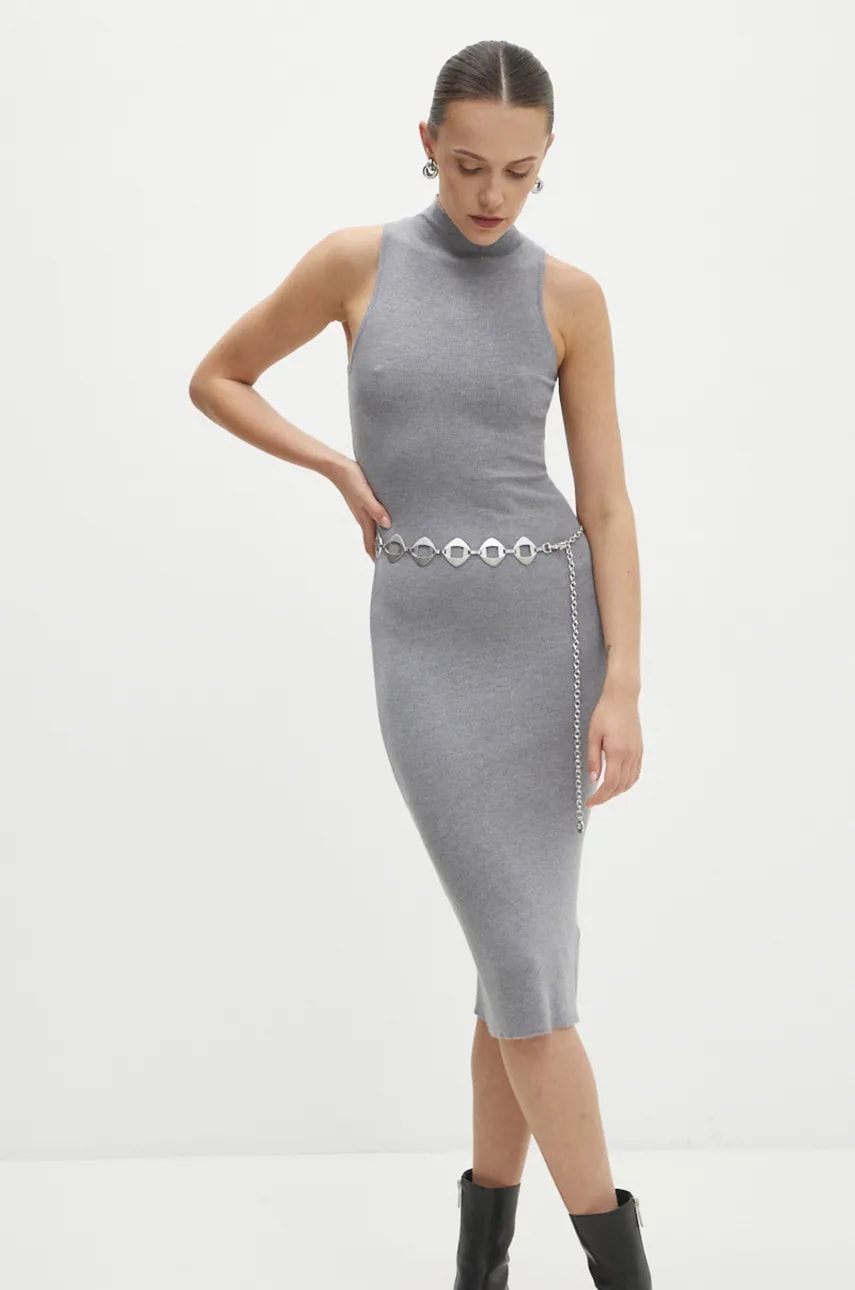 Answear Lab rochie culoarea gri
