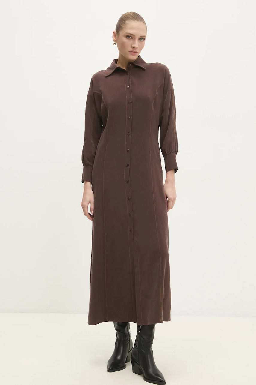 Answear Lab rochie culoarea maro