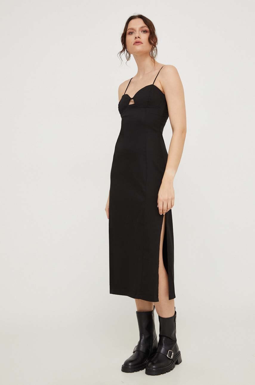 Answear Lab rochie culoarea negru
