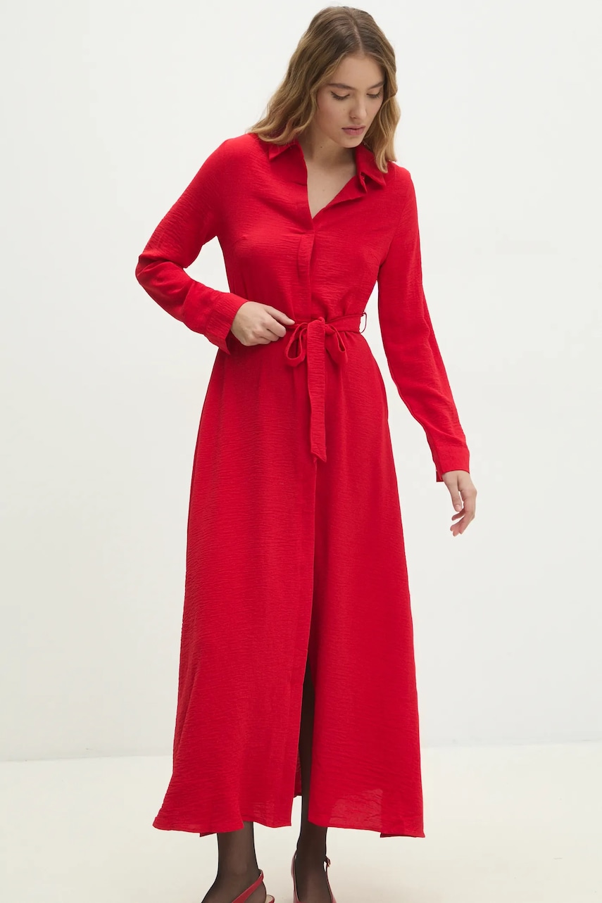 Answear Lab rochie culoarea rosu