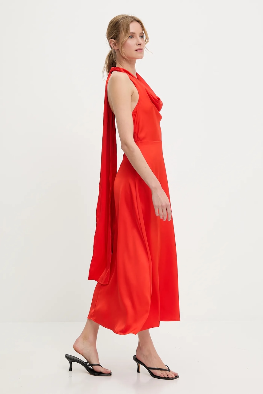 Answear Lab rochie culoarea rosu