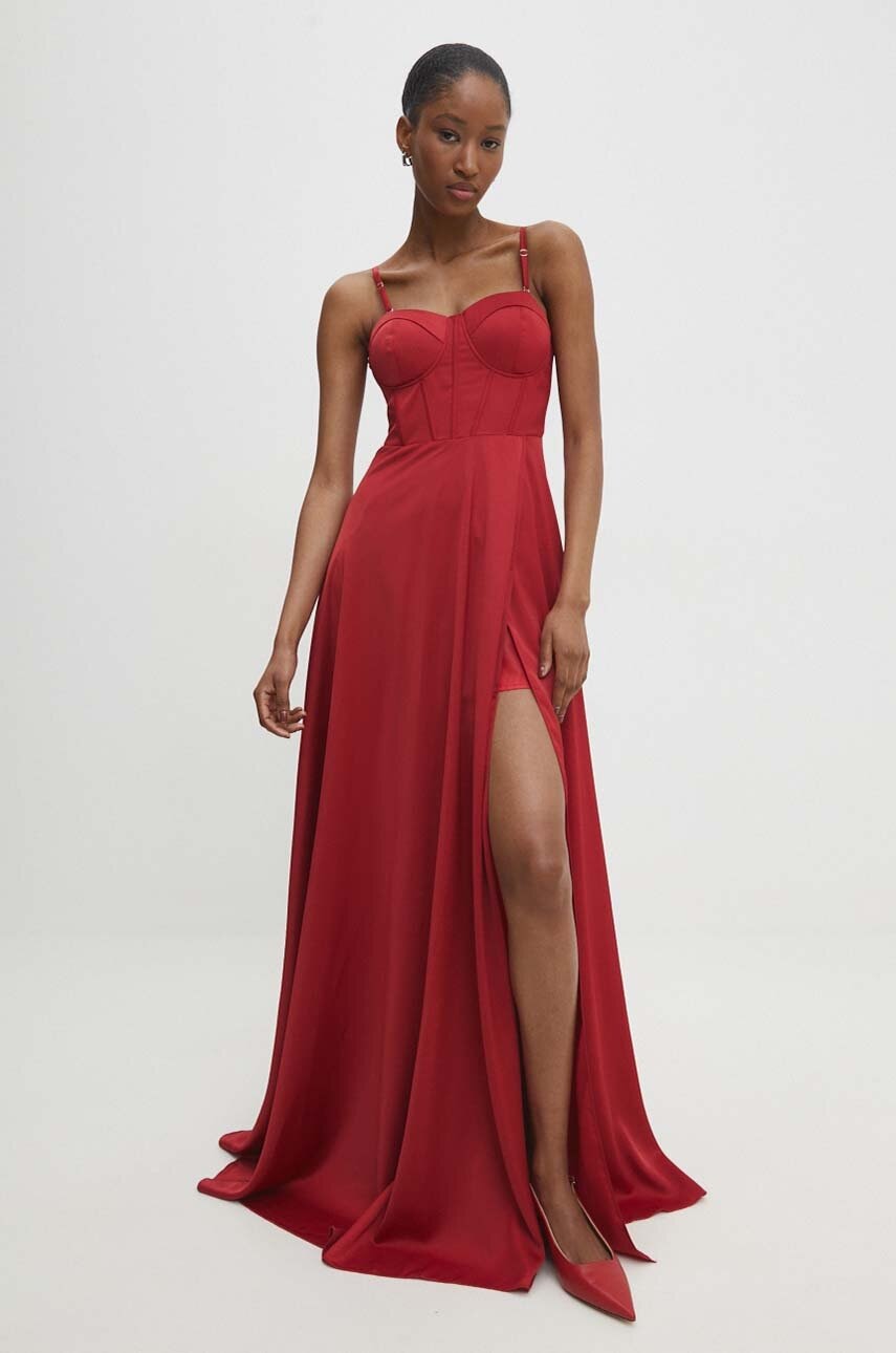 Answear Lab rochie culoarea rosu