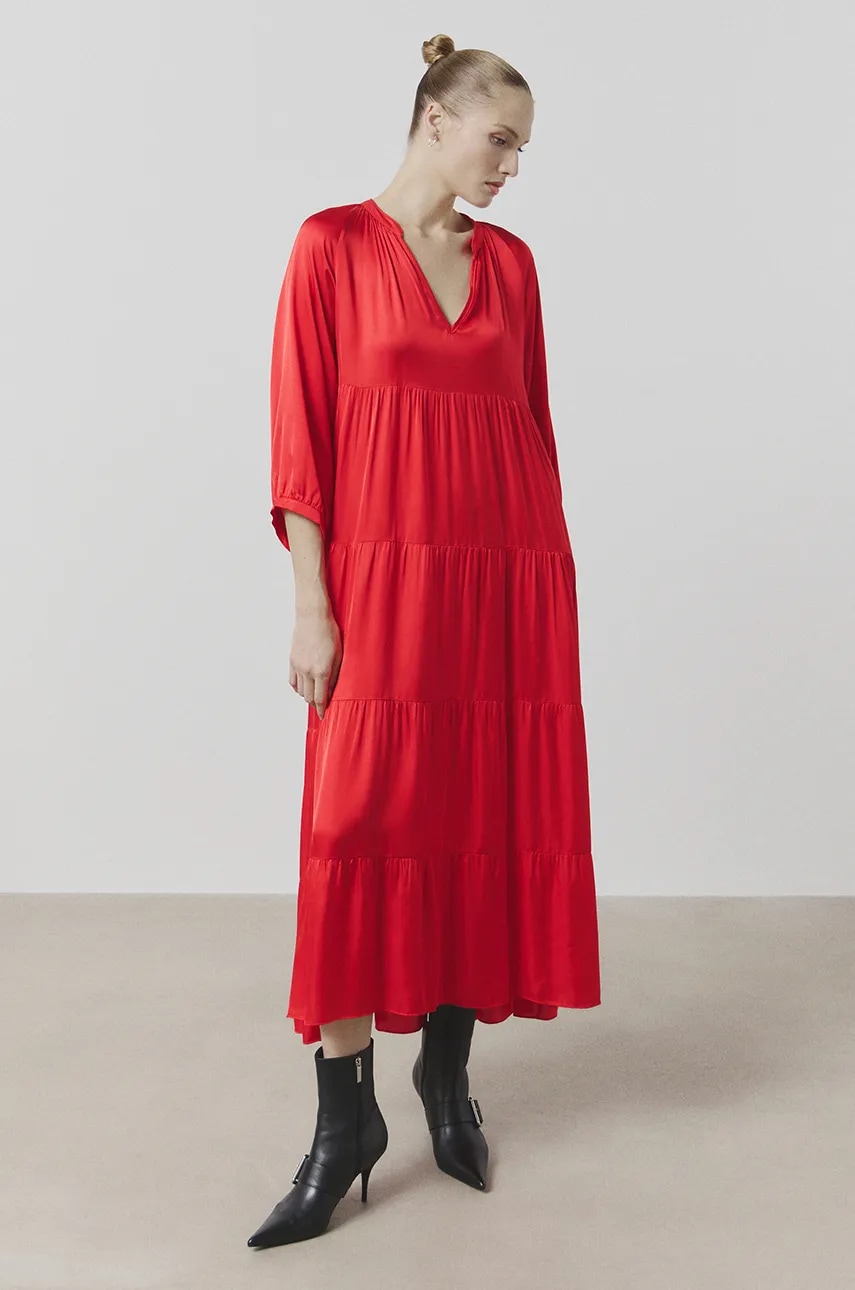 Answear Lab rochie culoarea rosu